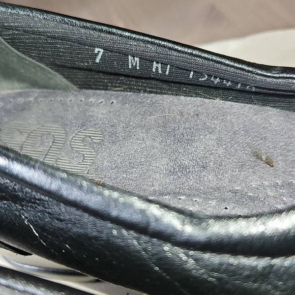 SAS Black Leather Classic Loafers Tripad Comfort Size 7 - Picture 12 of 12